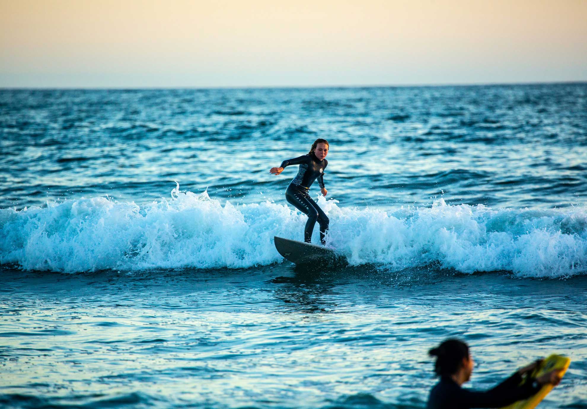 Girl surfing